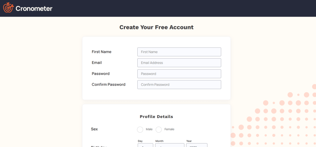 crreate your free account
